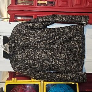 Boulder Gear Womens Black & Gray Paisley Ski Outdoor Wear Jacket Coat 6